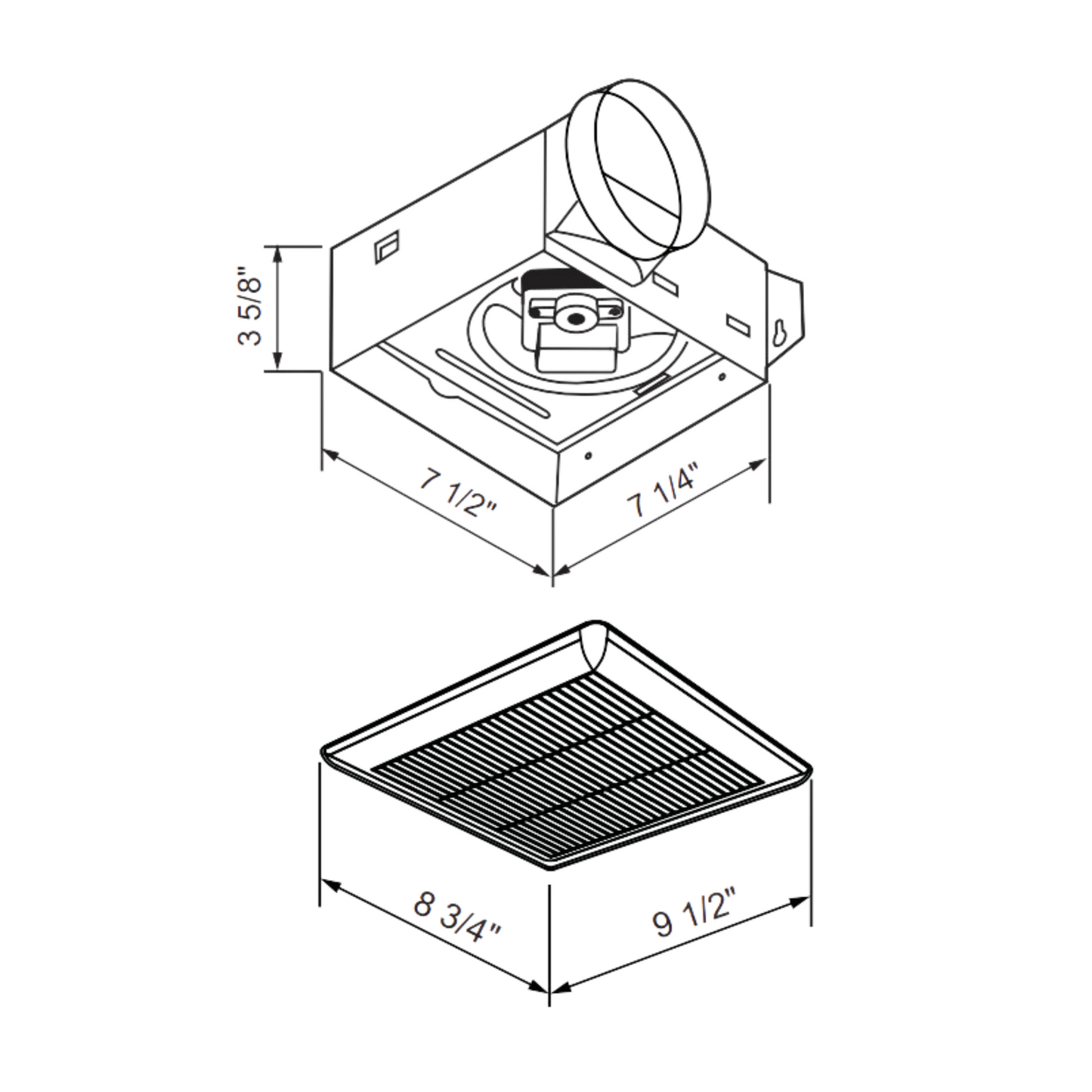Sterling Fans Essential Series SP 50 Bathroom Fan