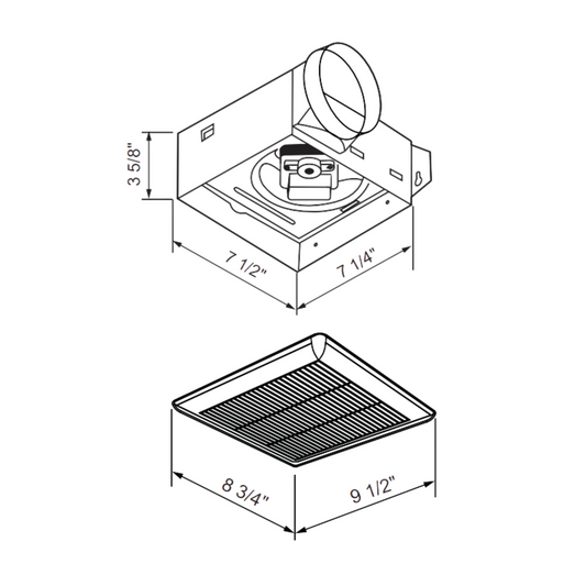 Sterling Fans Essential Series SP 50 Bathroom Fan