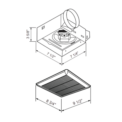 Sterling Fans Essential Series SP 80 Bathroom Fan