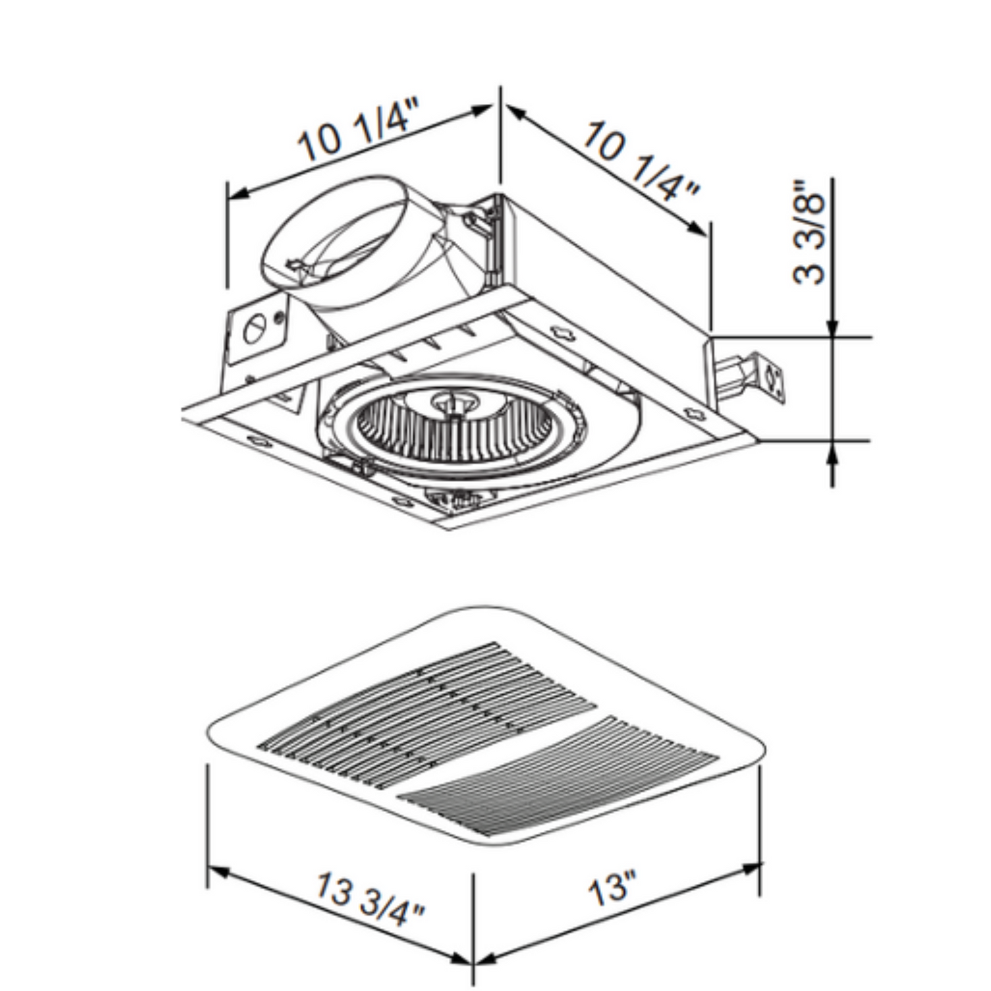 Sterling Fans Slimline Series SES 50 Bathroom Fan